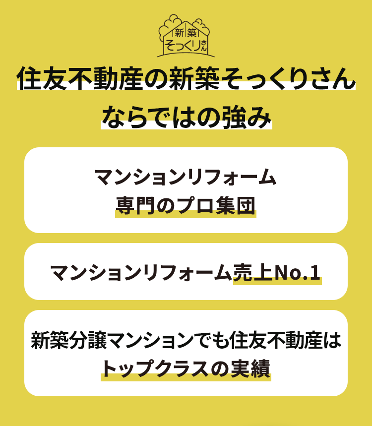 住友不動産の新築そっくりさん
ならではの強み