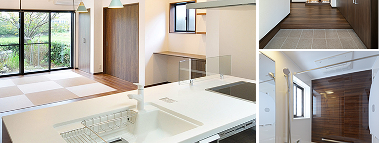 古くなった水廻り交換だけよりも･･･
LDK
玄関
まとめてトータルに
リフォームするほうが
おトクで美しく より快適に